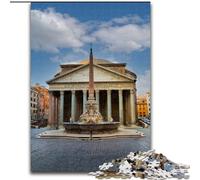 Puzzles pour Adultes et Adolescents 1000 pièces Panthéon Rome Italie Poster,Difficile à compléter mais Amusant et Humoristique Cadeau d'anniversaire, Cadeaux, Art Mural 50x75cm