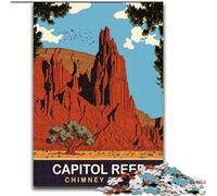 Puzzles pour Adultes et Adolescents 1000 pièces Parc National de Capital Reef, pour et à partir de 14 Ans Jouets éducatifs et éducatifs Jeux de Famille Cadeau d'anniversaire 26x38cm