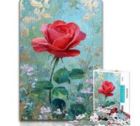 Puzzles pour Adultes et Adolescents 1000 pièces Peinture à l'huile de Fleur de Coquelicot,Jeux éducatifs,Chaque pièce est Unique - Jeu Familial Stimulant et Amusant Convient aux Enfants de 14 Ans