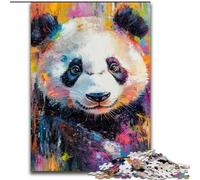 Puzzles pour Adultes et Adolescents, 1000 pièces, Peinture à l'huile Panda, Jouets de Divertissement Familial, idéal comme Cadeau pour Toute la Famille à partir de 14 Ans (Taille 26x38cm)