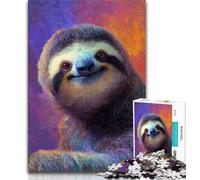 Puzzles pour Adultes et Adolescents, 1000 pièces, Peinture à l'huile sur Le thème du Paresseux, Jeu Stimulant, idéal comme Cadeau pour Toute la Famille (75x50cm)
