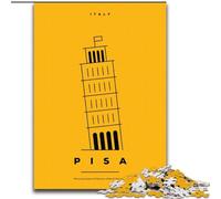 Puzzles pour Adultes et Adolescents 1000 pièces Pise Italie Jeux d'activités familiales stimulants Jouet de Bricolage pour décoration Murale de la Maison Cadeaux (50x75cm) 1000 pièces