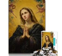 Puzzles pour Adultes et Adolescents 1000 pièces Portrait de Marie la Mère Puzzles pour Adultes, Anti-Stress, défi Difficile, décoration d'intérieur Unique et Cadeaux (Taille 75x50cm)