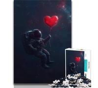 Puzzles pour Adultes et Adolescents 1000 pièces Puzzle Amoureux de l'Astronaute 1000 pièces Jeu Stimulant idéal comme Cadeau pour Toute la Famille 75x50cm