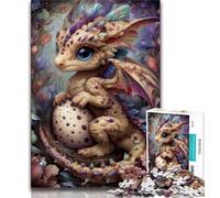 Puzzles pour Adultes et Adolescents, 1000 pièces, Puzzle bébé Dragon, Jeu éducatif et décompressant pour Anniversaire et Noël (38x26cm)