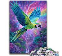 Puzzles pour Adultes et Adolescents 1000 pièces Puzzle Fantasy Perroquet Aide Le Cerveau à exercer Jouets addictifs pour cultiver la Patience Convient aux Couples 50x75cm