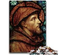 Puzzles pour Adultes et Adolescents 1000 pièces Puzzle Saint François d'Assise Aide Le Cerveau à exercer Jouets addictifs pour cultiver la Patience Décoration Murale 26x38cm