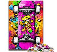 Puzzles pour Adultes et Adolescents 1000 pièces Puzzle Skateboard Aide Le Cerveau à exercer Jouets addictifs pour cultiver la Patience Convient aux Couples 50x75cm