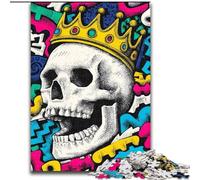 Puzzles pour Adultes et Adolescents 1000 pièces Roi Squelette, Jouets éducatifs, Anti-Stress, renforce l'amour Entre Couples (Taille 26x38cm)