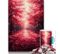 Puzzles pour Adultes et Adolescents 1000 pièces Route des cerisiers en Fleurs, Jeux éducatifs, Chaque pièce est Unique - Jeu Familial Stimulant et Amusant adapté aux Enfants de 14 Ans et Plus 38x26cm