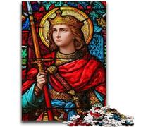 Puzzles pour Adultes et Adolescents 1000 pièces Saint A Vitrail Anti-Stress Défi Difficile Idéal comme Cadeau pour Toute la Famille 26x38cm