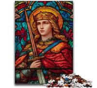 Puzzles pour Adultes et Adolescents 1000 pièces Saint A Vitrail Jeux de détente Jeu éducatif pour Anniversaire, Noël pour et jusqu'à 14 Ans 50x75cm