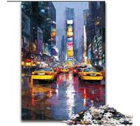 Puzzles pour Adultes et Adolescents 1000 pièces Scène de Rue de New York, Jouets éducatifs, Jeux Anti-Stress, Interaction Parent-Enfant (Taille 26x38cm)