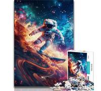 Puzzles pour Adultes et Adolescents, 1000 pièces, thème Astronaute et Surf Spatial, Jeux éducatifs, décoration d'intérieur, Jeu éducatif pour Anniversaire et Noël (38x26cm)