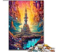 Puzzles pour Adultes et Adolescents 1000 pièces Tours étonnantes Convient aux Personnes de 14 Ans et Plus Jeux éducatifs Cadeaux du Père Noël Secret (Taille 50x75cm)