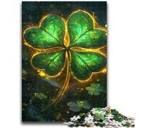 Puzzles pour Adultes et Adolescents 1000 pièces Trèfle à Quatre Feuilles Amusement en Famille Idéal comme Cadeau pour Toute la Famille à partir de 14 Ans 26x38cm