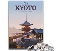 Puzzles pour Adultes et Adolescents 1000 pièces Visitez Kyoto, Jeu Stimulant et éducatif en Famille pour Anniversaire et Noël (Taille 38x52cm)