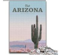Puzzles pour Adultes et Adolescents 1000 pièces Visitez l'Arizona Jeux d'activités familiales stimulants Jouet de Bricolage pour décoration Murale de la Maison Cadeaux (38x52cm) 1000 pièces