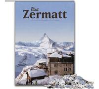 Puzzles pour Adultes et Adolescents, 1000 pièces, Visitez Zermatt, Jeu éducatif, défi, Jouet pour améliorer la mémoire, pour Les 14 Ans, 50x75cm