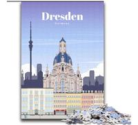 Puzzles pour Adultes et Adolescents, 1000 pièces, Voyage à Dresde, Jeu éducatif, défi, Jouet pour améliorer la mémoire, pour Les 14 Ans, 75x100cm
