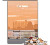 Puzzles pour Adultes et Adolescents, 1000 pièces, Voyage à Gênes, Jeu éducatif, défi, Jouet pour améliorer la mémoire, pour Les 14 Ans, 75x100cm