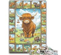 Puzzles pour Adultes et Adolescents 1000 pièces Yak Collage pour et à partir de 14 Ans Jeu Pratique Jeu de Noël Cadeaux 50x75cm