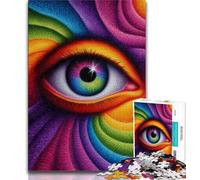 Puzzles pour Adultes et Adolescents, 1000 pièces, Yeux psychédéliques, Jeux éducatifs, décoration de la Maison, Jeu éducatif pour Anniversaire, Noël (38x26cm)