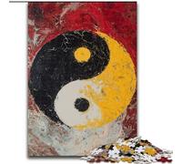 Puzzles pour Adultes et Adolescents 1000 pièces Yin et Yang Tai Chi, Jeu Stimulant et Jeu Familial avec des pièces entièrement emboîtables de Formes aléatoires (Taille 26x38cm)