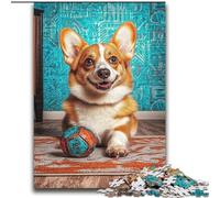 Puzzles pour Adultes et Adolescents 2000 pièces Happy Corgi Jeu Stimulant et Jeu Familial Idéal comme Cadeau pour Toute la Famille 70x100cm