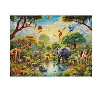 Puzzles pour Adultes Et Adolescents African Safari Paradise -1 Puzzles pour Adultes, Jeu Familial Difficile, Défi Idéal comme Cadeau 52x38cm/1000pcs