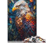 Puzzles pour Adultes et Adolescents - Aigle coloré - Peinture 3D - Puzzle en Bois de 1000 pièces pour la Famille - Décoration - 1000 pièces (75 x 50 cm)