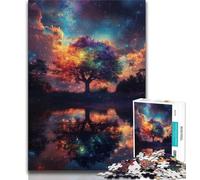 Puzzles pour Adultes et Adolescents Arbre de Vie, défi Difficile pour soulager Le Stress avec Affiche et fiche de Questions correspondantes (75x50cm)
