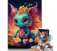 Puzzles pour Adultes et Adolescents Art Dragon Baby Puzzles pour Adolescents, Anti-Stress Défi Difficile Cadeaux du Père Noël Secret (Taille 75x50cm)