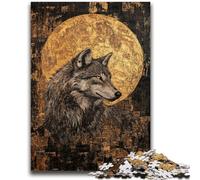 Puzzles pour Adultes et Adolescents Art du Loup Soulagement du Stress Défi Difficile À Offrir en Cadeau pour Toute la Famille 26x38cm