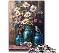 Puzzles pour Adultes et Adolescents Art Floral Jeu Stimulant Jouets à Offrir en Cadeau pour Toute la Famille à partir de 14 Ans 26x38cm
