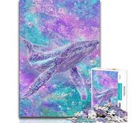 Puzzles pour Adultes et Adolescents Baleine spirituelle majestueuse, Jeu Familial éducatif, décoration Murale, Cadeaux d'anniversaire et de Noël Uniques 38x26cm