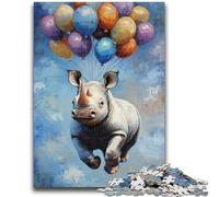 Puzzles pour Adultes et Adolescents Ballon Rhino Jeux éducatifs Décoration d'intérieur Collection d'artistes, Beaux-Arts 38x26cm