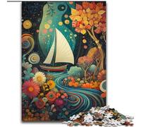 Puzzles pour Adultes et Adolescents Bateau psychédélique, Jouets éducatifs et éducatifs, Jeux familiaux, Anniversaires et Cadeaux Uniques (Taille 26x38cm)