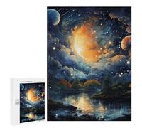 Puzzles pour Adultes Et Adolescents Beautiful Night Sky Puzzles pour Adultes, Jeu Familial Difficile, Défi Idéal comme Cadeau 500 PCS