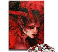 Puzzles pour Adultes et Adolescents Belle Dame démon avec des Ailes, Jeu de Quiz pour améliorer l'amour Entre Les Couples, à partir de 14 Ans, 50x75cm