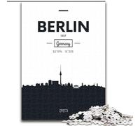 Puzzles pour Adultes et Adolescents Berlin, Allemagne, Anti-Stress, défi Difficile, Cadeaux du Père Noël Secret pour Les 14 Ans et Plus, 50x75cm