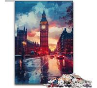 Puzzles pour Adultes et Adolescents Big Ben à Londres, Jouets de Divertissement Familial, idéal comme Cadeau pour Toute la Famille à partir de 14 Ans (Taille 50x75cm)