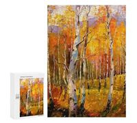 Puzzles pour Adultes Et Adolescents Birches in Sunlight Puzzles pour Adultes, Jeu Familial Difficile, Défi Idéal comme Cadeau 300 PCS