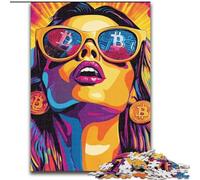 Puzzles pour Adultes et Adolescents Bitcoin Girl, adaptés aux Personnes de 14 Ans et Plus, Jeux éducatifs, Cadeaux du Père Noël Secret (Taille 50x75cm)