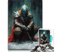 Puzzles pour Adultes et Adolescents Blood Red Knight, Jeux éducatifs, décoration de la Maison, Jeu éducatif pour Anniversaire, Noël (38x26cm)