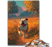 Puzzles pour Adultes et Adolescents, Bouledogue Anglais Heureux, Jeux éducatifs, décoration d'intérieur, Collection d'artistes, Beaux-Arts 50x75cm
