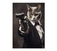 Puzzles pour Adultes Et Adolescents Cat Secret Agent Puzzles, Jeux Relaxants, Analyse Et Logique, Cadeaux d'anniversaire Et Cadeaux Uniques 38x26cm/1000pcs