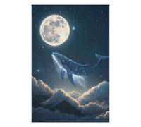Puzzles pour Adultes Et Adolescents Celestial Whale in Starry Night Sky Puzzles À Monter Soi-même, Jouets, Décoration Idéale, Interaction Parent-Enfant 75x50cm/1000pcs