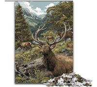 Puzzles pour Adultes et Adolescents, Cerf Sauvage, Chaque pièce est Unique - Jeu Familial Stimulant et Amusant pour Les 14 Ans (Taille 50x75cm)