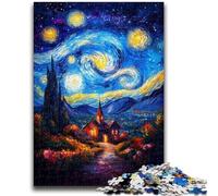 Puzzles pour Adultes et Adolescents Château du Ciel Nocturne Jouet éducatif intellectuel décompressant Superbes Cadeaux et Jouets 26x38cm